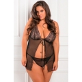 PLAYFUL PARADISE CHEMISE SET - CONJUNTO NEGRO