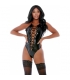 LACED BE HONEST VINYL LACE-UP TEDDY