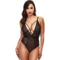 STRAPPY TEDDY WITH DEEP V - ESCOTE V