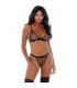 OPPOSITES ATTRACT CONTRAST LINGERIE SET NEGRO