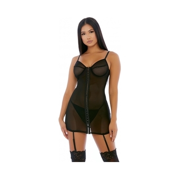 HOOK ME UP CHEMISE CONJUNTO NEGRO