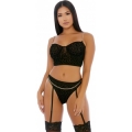 CHAIN ME UP BUSTIER SET NEGRO